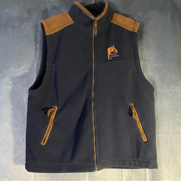 Stormtech Classic Vest Equestrian Embroidered Logo Size Large Fleece Faux Suede - Picture 1 of 10
